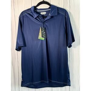 On Tour Mens Large Navy  Golf Polo Shirt NEW